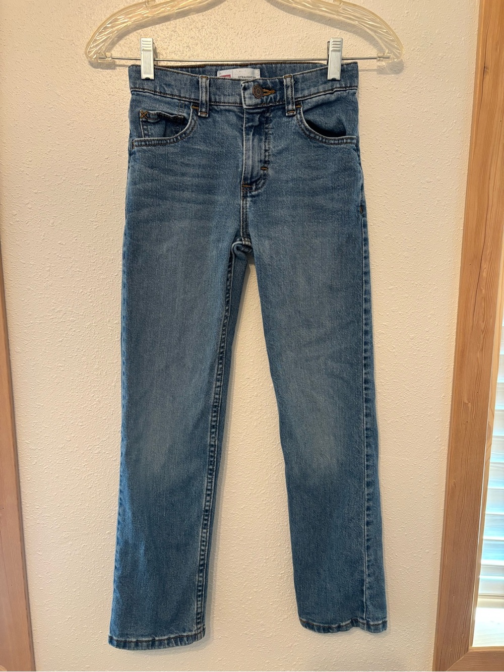Wrangler Kids Blue Straight-Leg Jeans adjustable waste